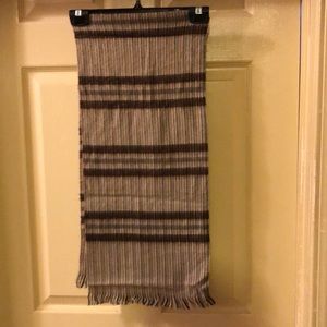 Brown checked woolen scarf